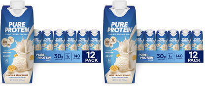 Pure Protein Vanilla Protein Shake, 30g Complete Protein, 12 Ct