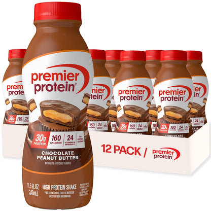 Premier Protein 30g High Protein Shake, Peaches & Cream, 12 Pack