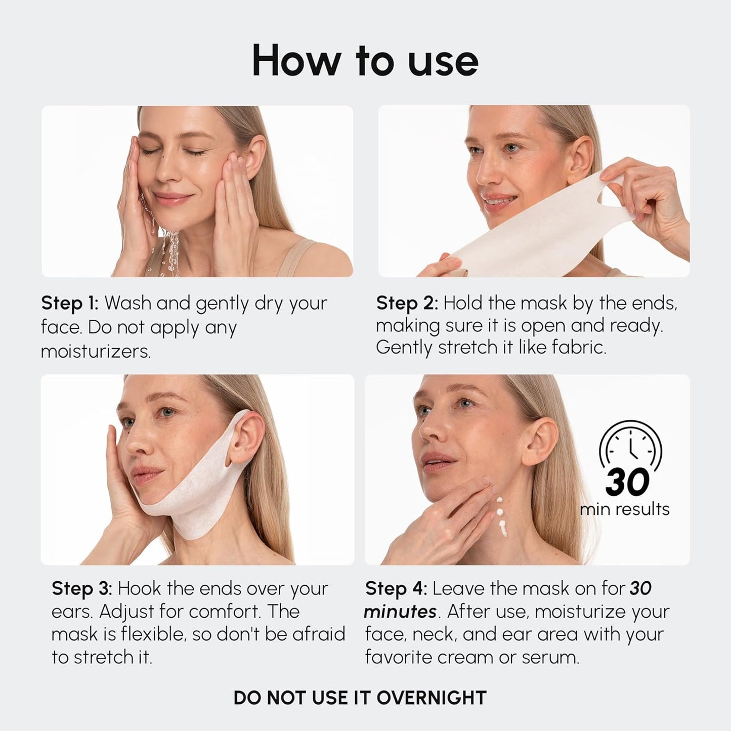 MAREE V Line Lifting Mask with 24K Gold – Deep Collagen Face Mask for Women – Jawline Shaper Mask with Retinol & Hyaluronic Acid – Neck Tightening & Firming - Double Chin Strap for Face Lift