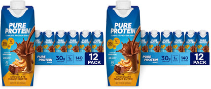 Pure Protein Vanilla Protein Shake, 30g Complete Protein, 12 Ct