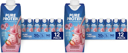 Pure Protein Vanilla Protein Shake, 30g Complete Protein, 12 Ct