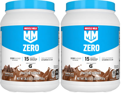 Muscle Milk ZERO, 100 Calorie Protein Powder, Chocolate, 15g Protein, 1.65 Pound, 25 Servings