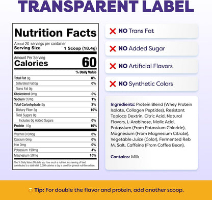 Javvy Clear Protein Powder with Clear Whey Protein, Pineapple Mango