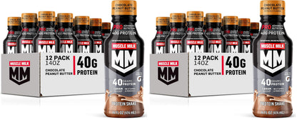 Muscle Milk Pro Series Protein Shake, Slammin' Strawberry, 40g Protein, 14 Fl Oz, 12 Pack